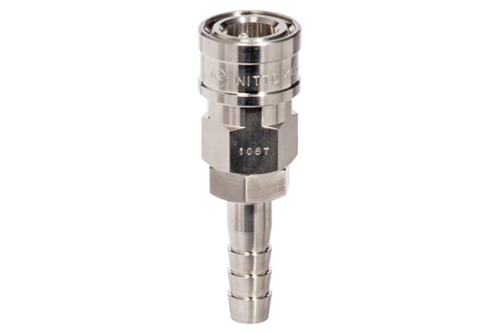 Quick Coupling Socket with Hose End & Valve, NITTO KOHKI HI CUPLA ...